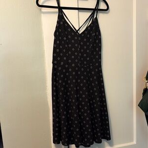 Nine Britton Black Mini Dress with White Pattern